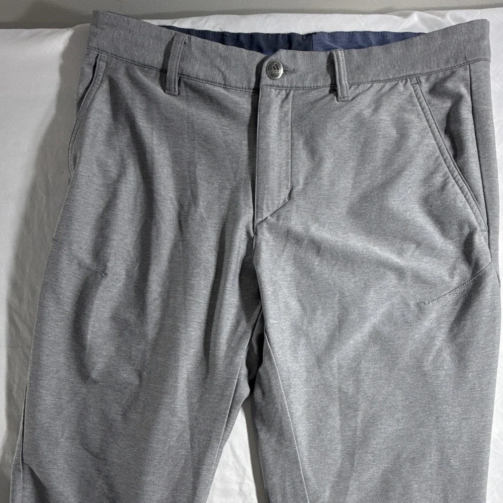 adidas Adicross Men's Gray Golf Pants 30x32 Flat Front Pockets